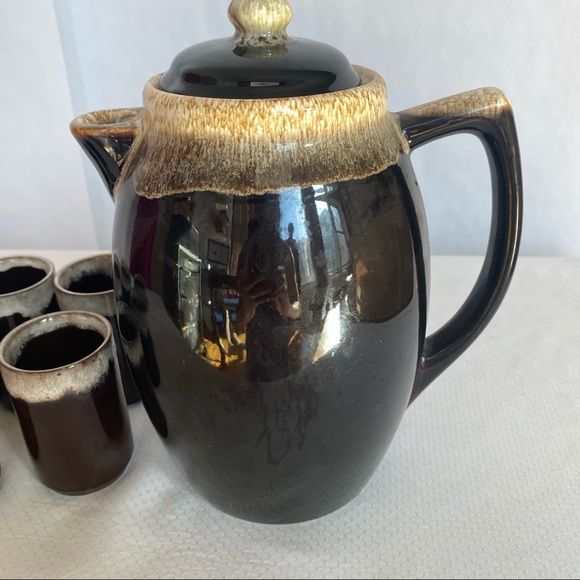 Vintage Ceramic Tea or Coffe Pot & Cups - Picture 2 of 12